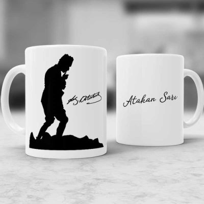 Atatürk İmzalı İsim Baskılı Kupa Bardak 2