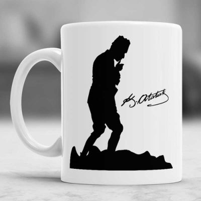 Atatürk İmzalı İsim Baskılı Kupa Bardak