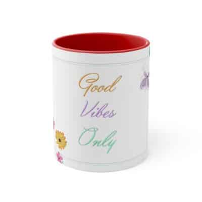 Good Vibes Only Çiçekli Kupa 2