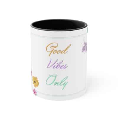 Good Vibes Only Çiçekli Kupa