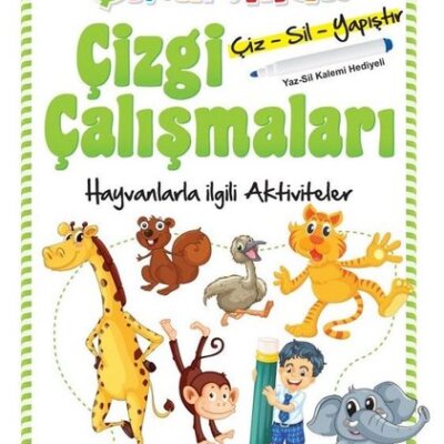 Çıkartmalı Çizgi Çalışmaları – Hayvanlarla ilgili Aktiviteler