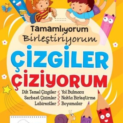 Tamamlıyorum Birleştiriyorum – Çizgiler Çiziyorum 5-6 Yaş